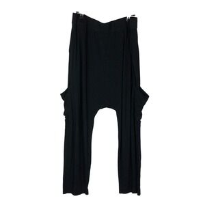 Eileen Fisher Womens Cropped Harem Pants Size M Black Pull On Lagenlook